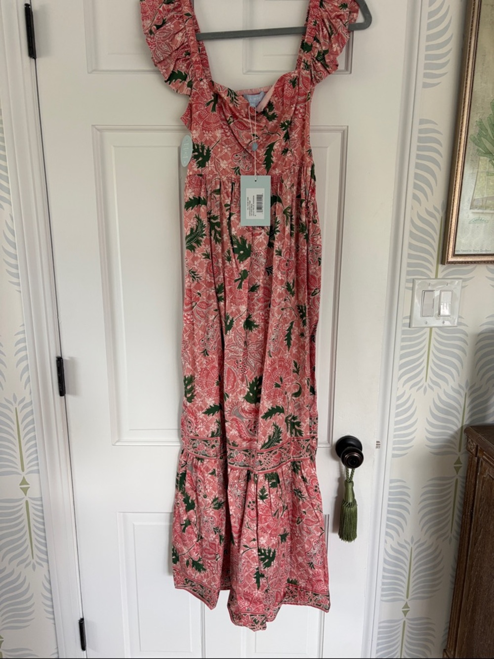 NWT Hill House Pippa Dress Rose/Moss Size Medium